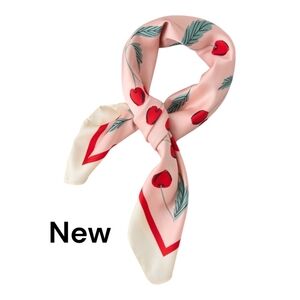 NEW American Eagle Cherry Print Multi-Use Scarf | Soft Polyester, Satin-Look